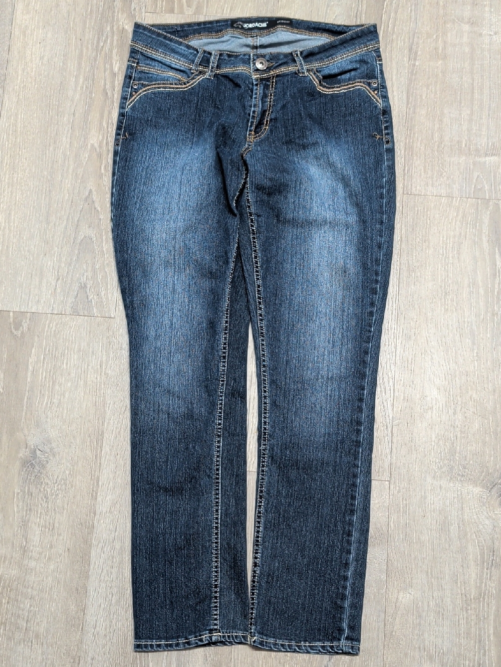 Jordache Dark Indigo Straight-Leg Jeans